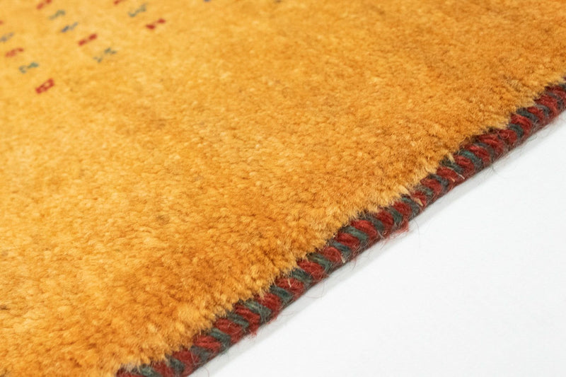 Gabbeh Tæppe - Loribaft Persisk - 154 x 114 cm - guld