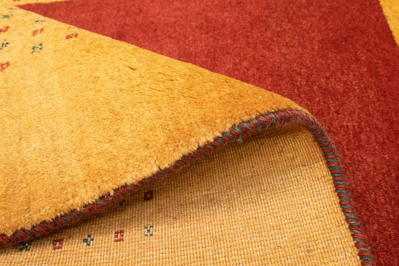 Gabbeh Tæppe - Loribaft Persisk - 154 x 114 cm - guld