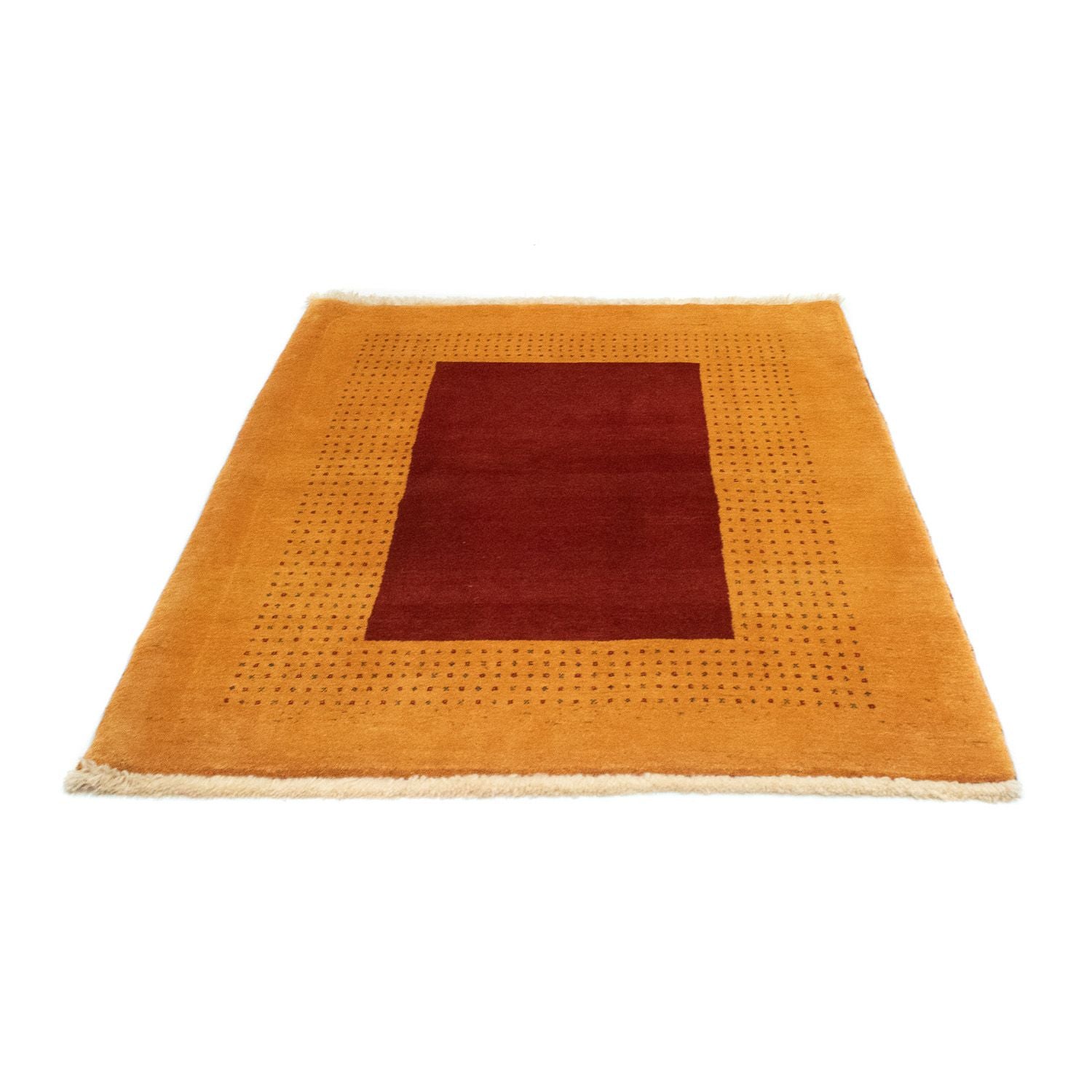 Gabbeh Tæppe - Loribaft Persisk - 154 x 114 cm - guld