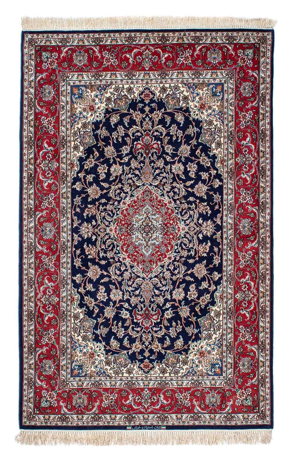 Persisk tæppe - Tabriz - Royal - 198 x 129 cm - mørkeblå