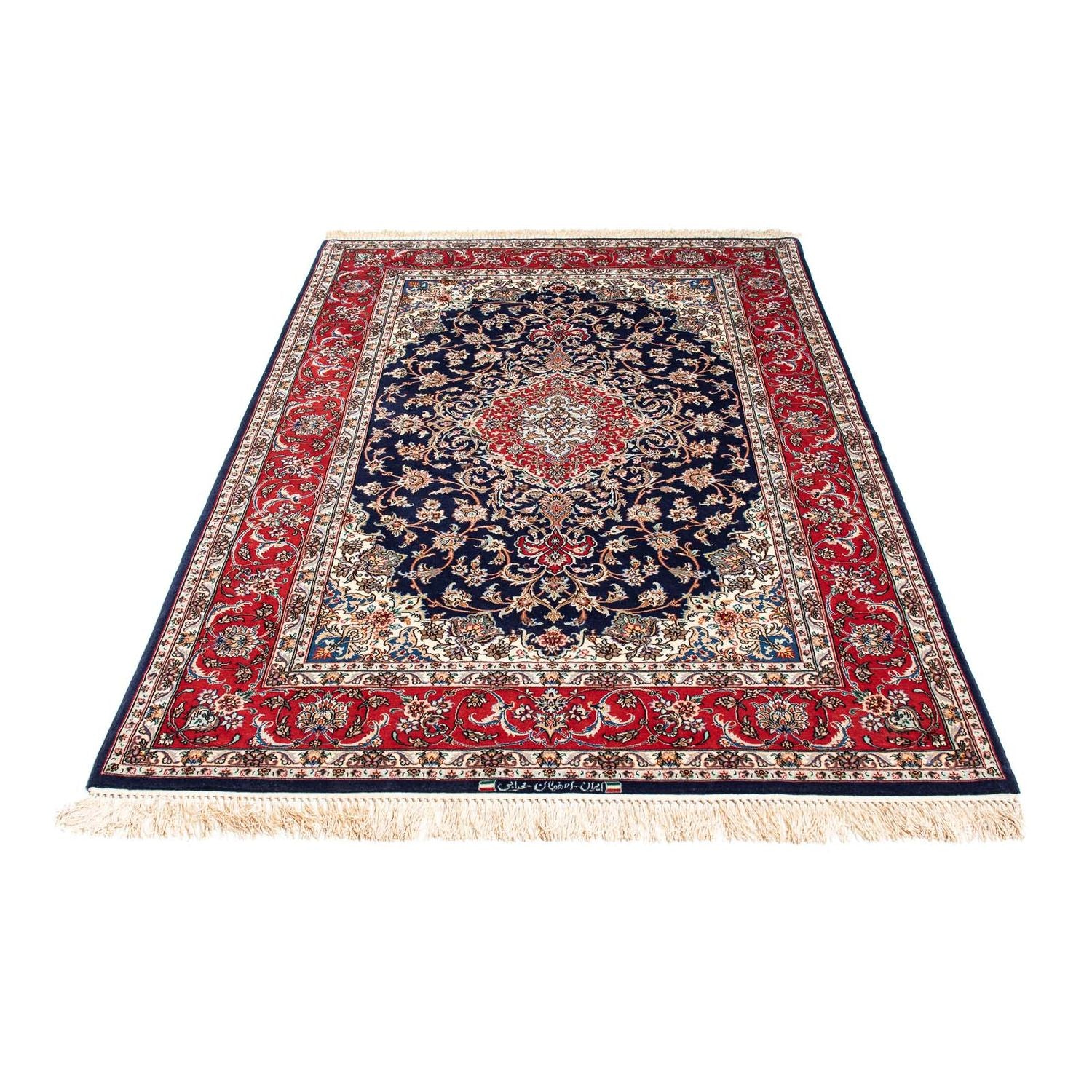 Persisk tæppe - Tabriz - Royal - 198 x 129 cm - mørkeblå