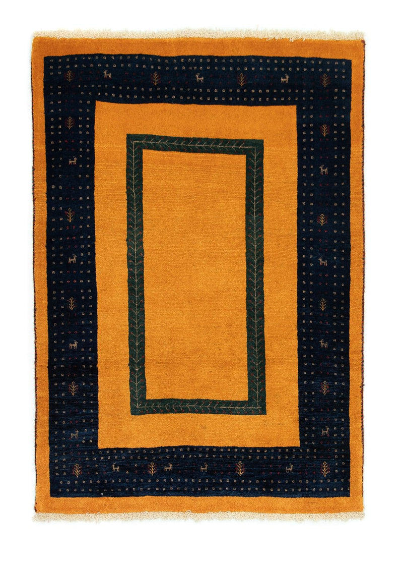 Gabbeh Tæppe - Loribaft Persisk - 148 x 100 cm - guld