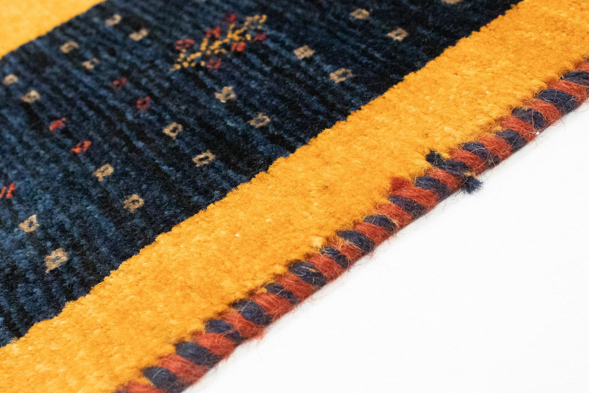 Gabbeh Tæppe - Loribaft Persisk - 148 x 100 cm - guld