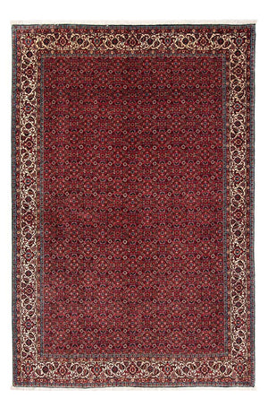 Persisk tæppe - Bijar - 243 x 172 cm - mørkerød