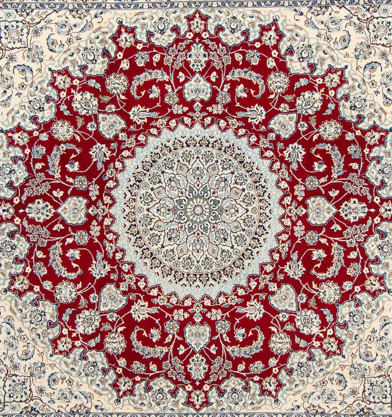 Persisk tæppe - Nain - Premium firkantet  - 205 x 197 cm - beige