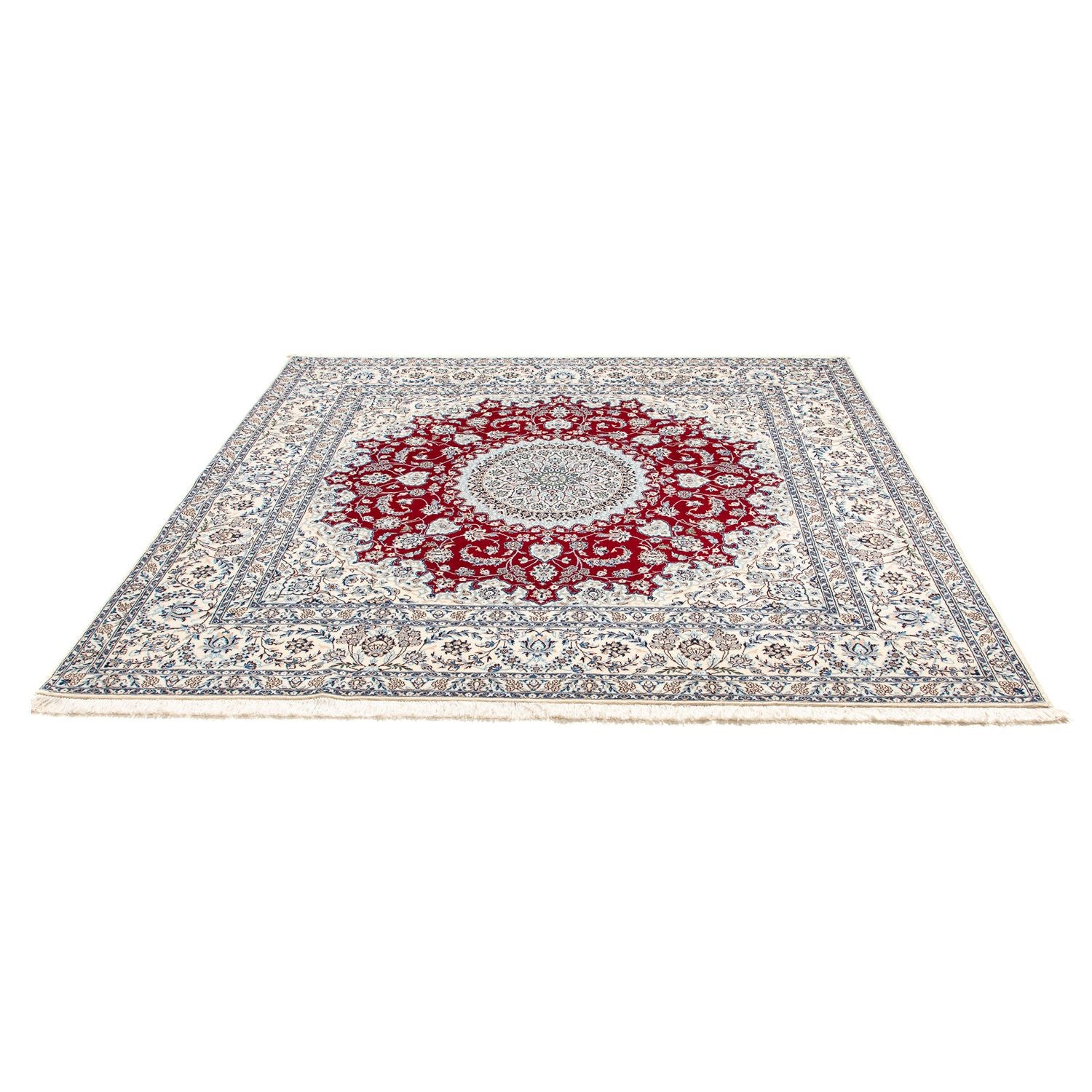 Persisk tæppe - Nain - Premium firkantet  - 205 x 197 cm - beige