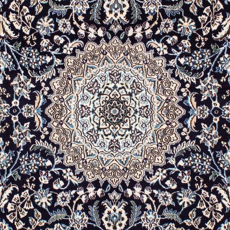 Persisk tæppe - Nain - Royal firkantet  - 153 x 146 cm - mørkerød