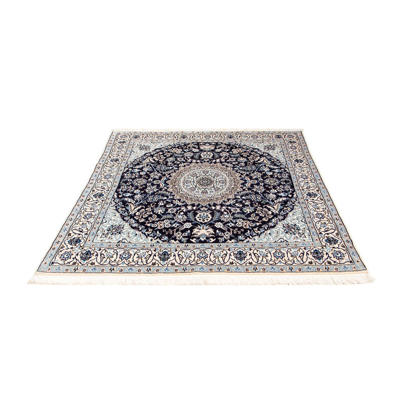 Persisk tæppe - Nain - Royal firkantet  - 153 x 146 cm - mørkerød