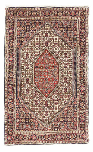 Persisk tæppe - Bijar - 140 x 88 cm - beige