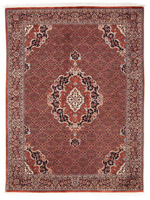 Persisk tæppe - Bijar - 228 x 172 cm - rød