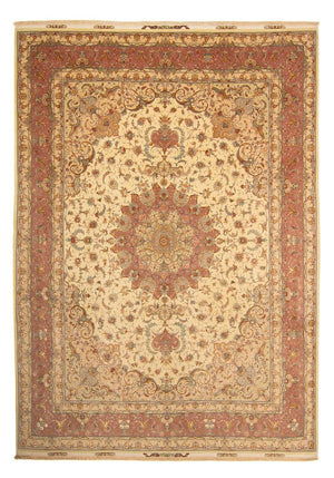Persisk tæppe - Tabriz - Royal - 404 x 300 cm - brun