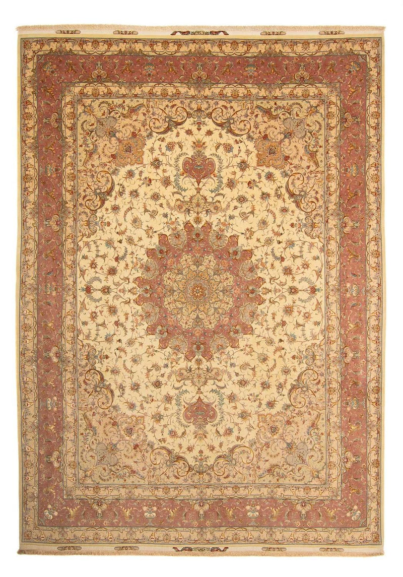 Persisk tæppe - Tabriz - Royal - 404 x 300 cm - brun