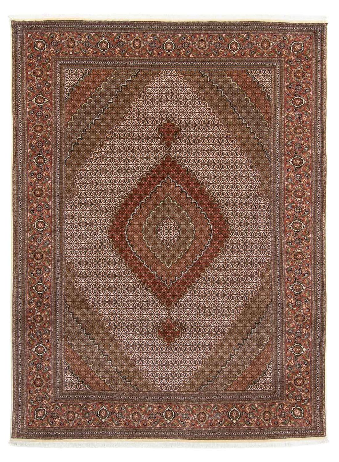 Persisk tæppe - Tabriz - Royal - 349 x 250 cm - brun