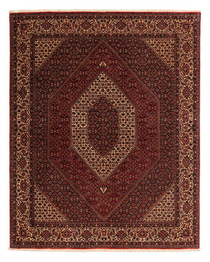 Persisk tæppe - Bijar - 248 x 200 cm - mørkerød