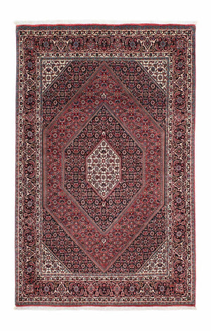 Persisk tæppe - Bijar - 210 x 132 cm - lysrød