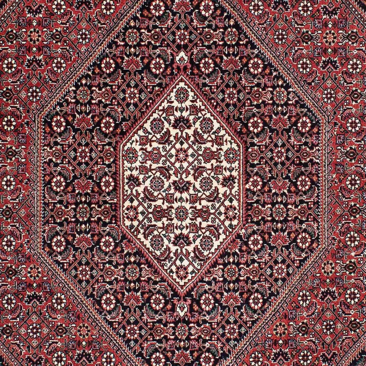 Persisk tæppe - Bijar - 210 x 132 cm - lysrød