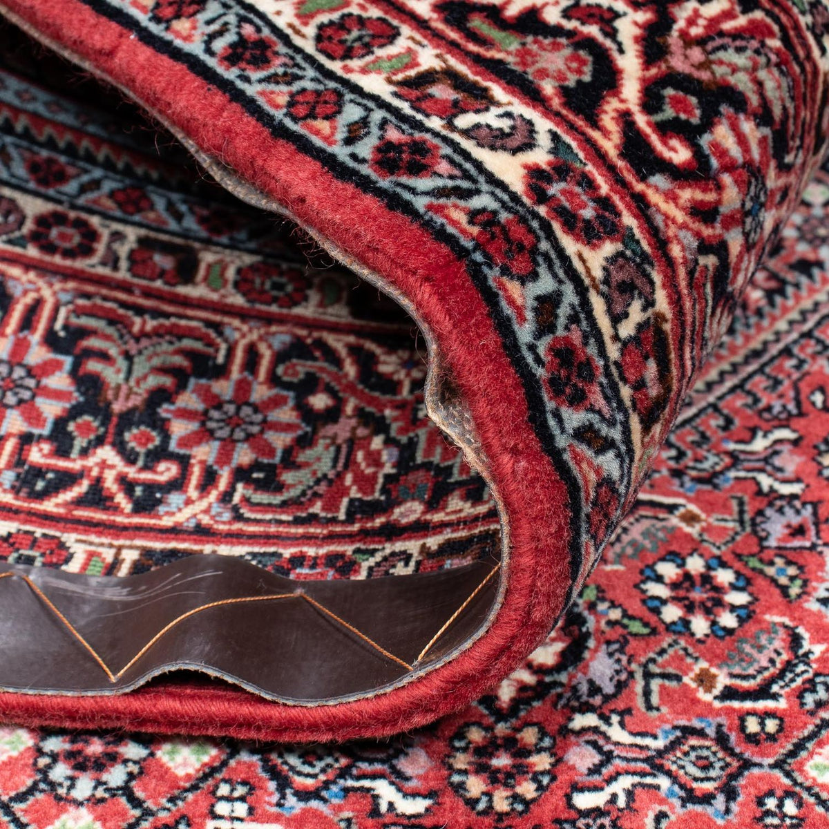 Persisk tæppe - Bijar - 210 x 132 cm - lysrød