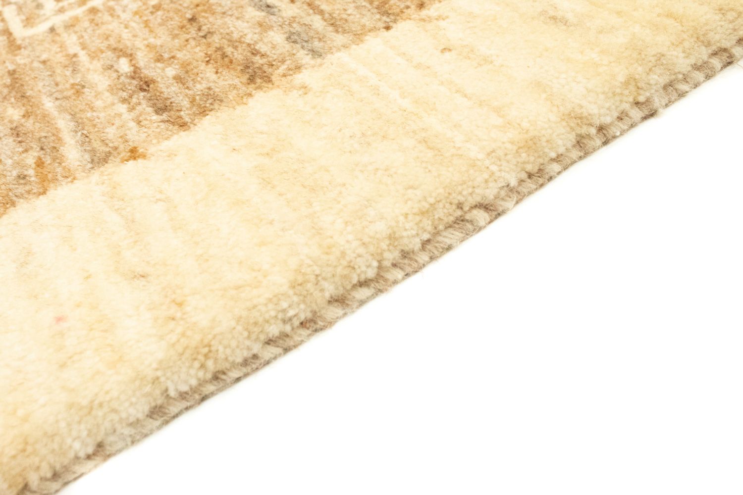 Gabbeh Tæppe - Loribaft Persisk - 242 x 162 cm - lys brun