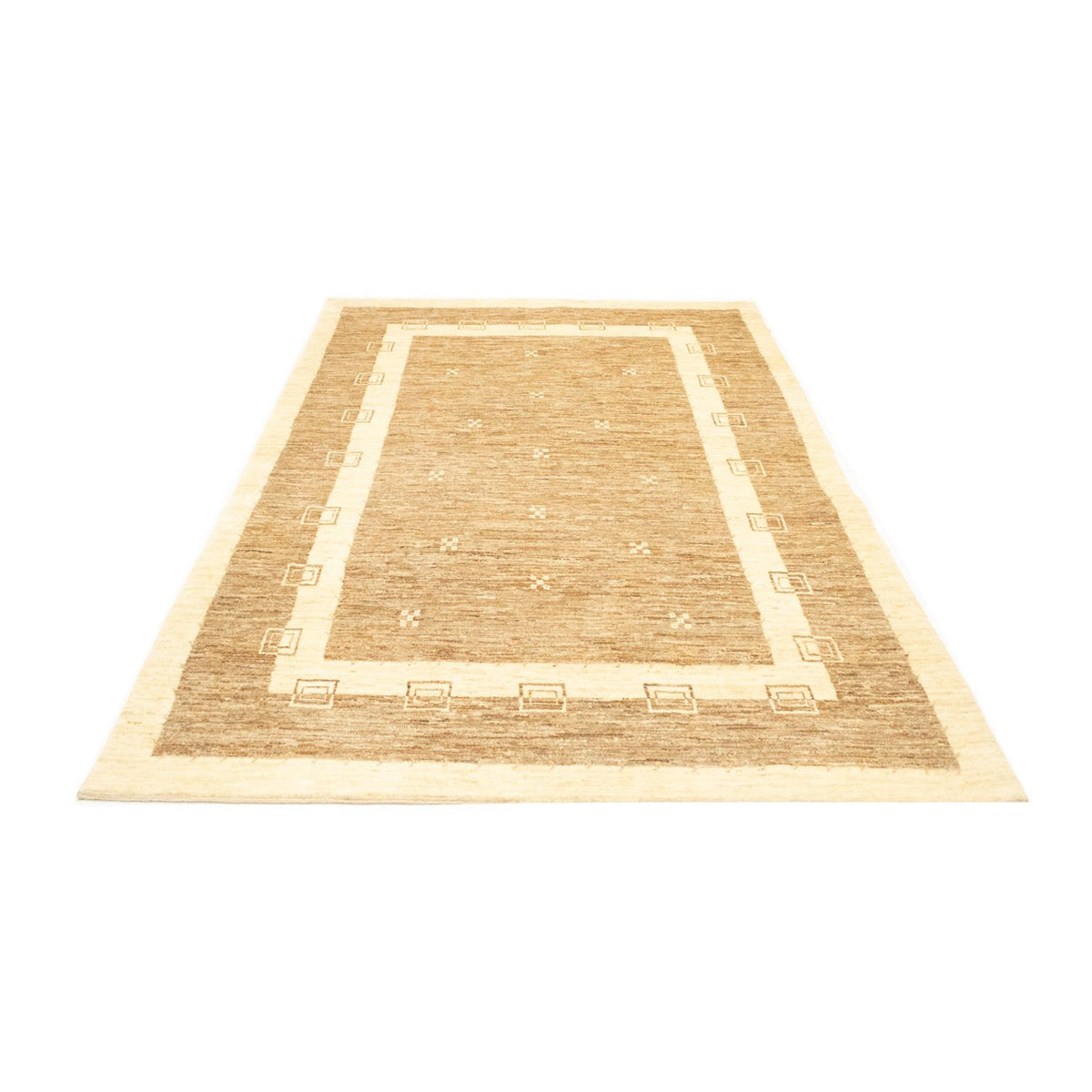 Gabbeh Tæppe - Loribaft Persisk - 242 x 162 cm - lys brun