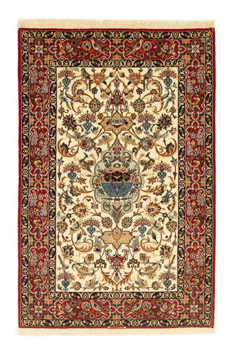Persisk tæppe - Isfahan - Premium - 168 x 110 cm - beige