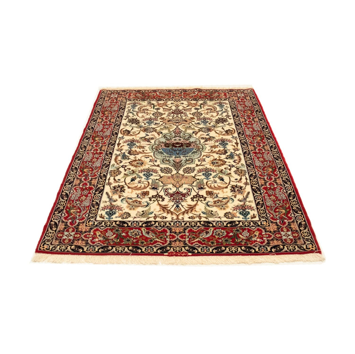 Persisk tæppe - Isfahan - Premium - 168 x 110 cm - beige