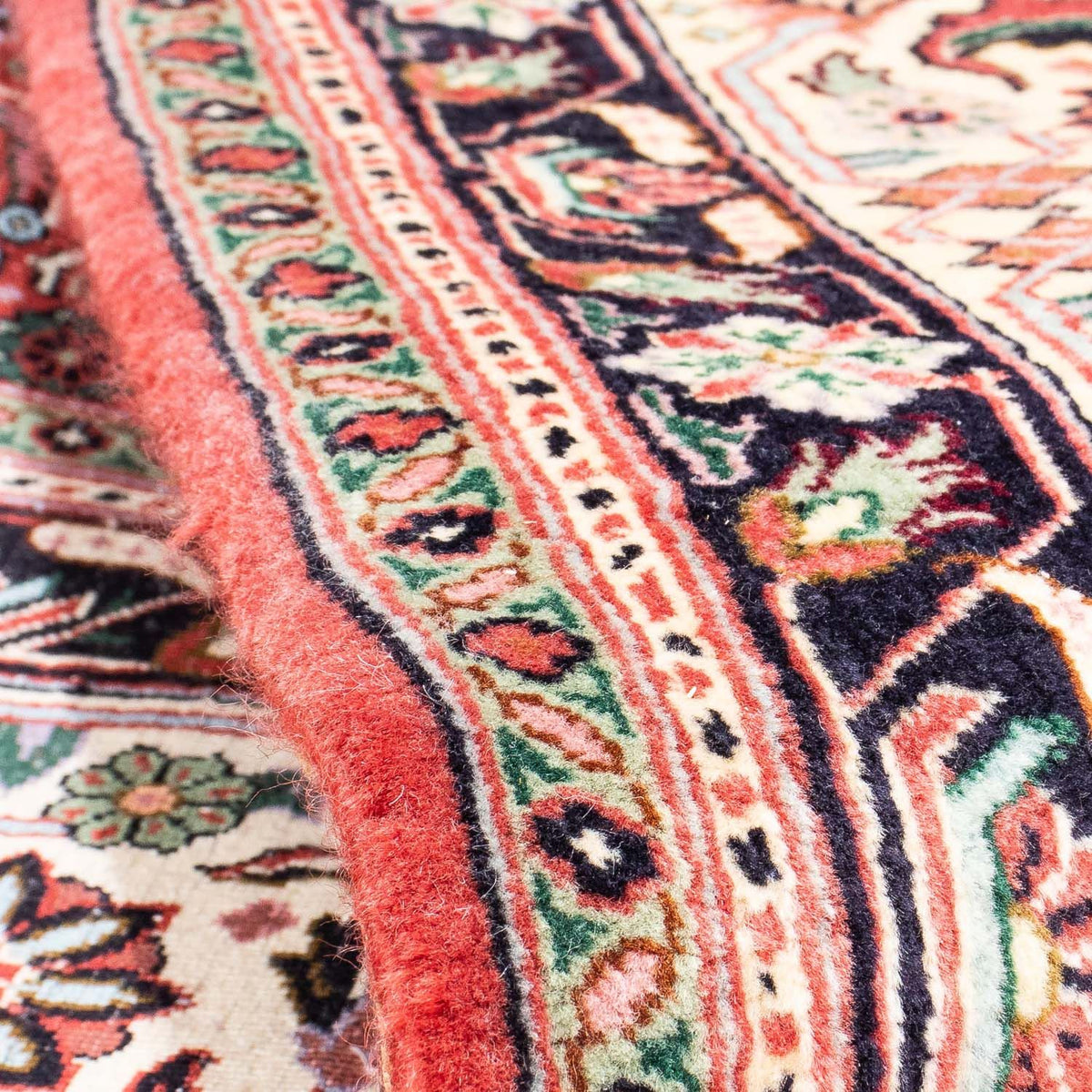 Persisk tæppe - Bijar - 308 x 254 cm - lysrød