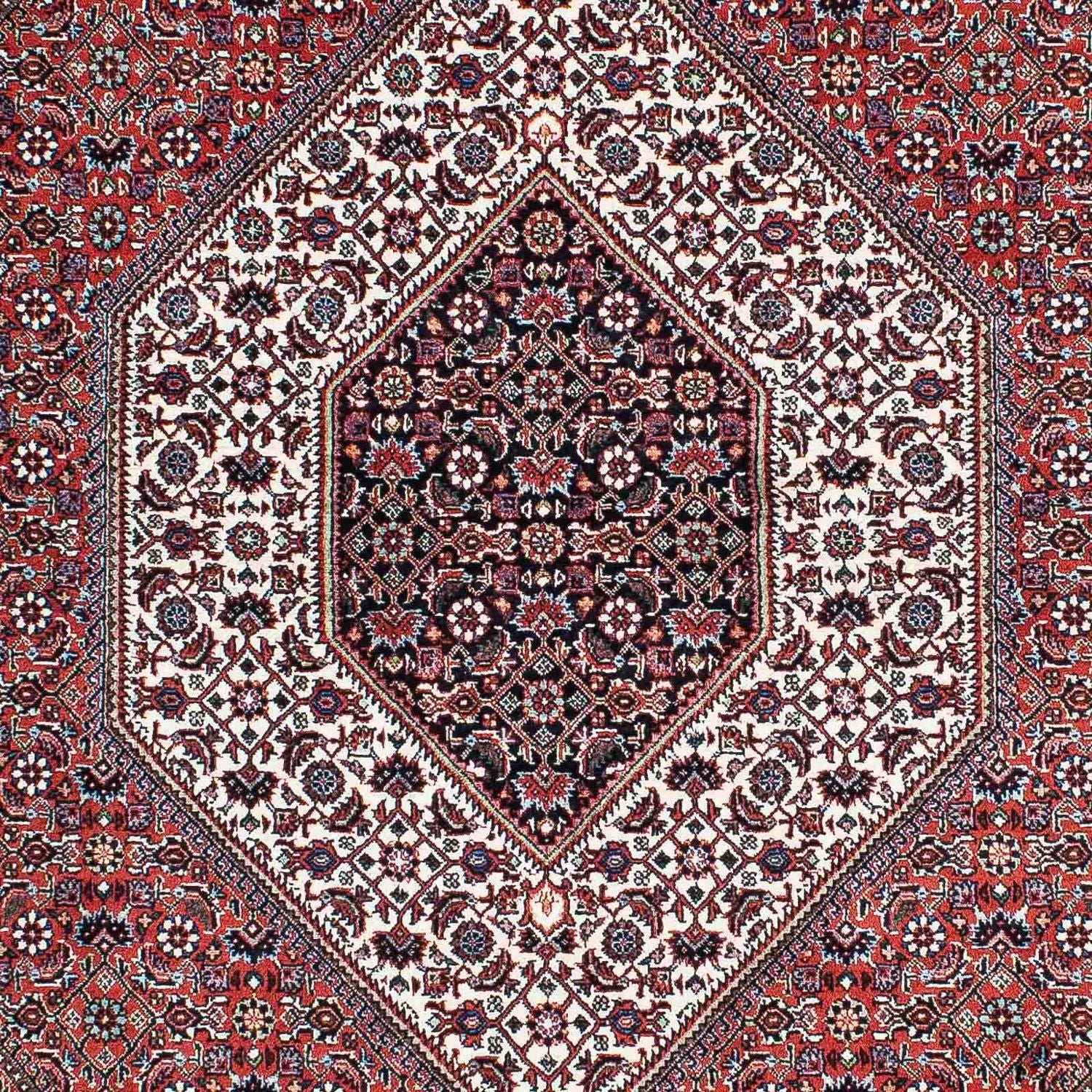 Persisk tæppe - Bijar - 205 x 130 cm - lysrød