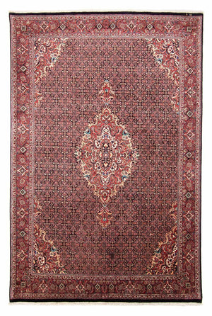 Persisk tæppe - Bijar - 355 x 246 cm - lysrød