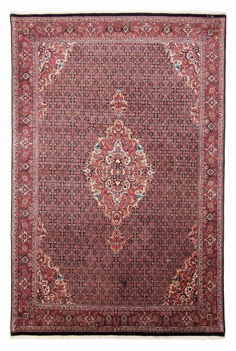 Persisk tæppe - Bijar - 355 x 246 cm - lysrød