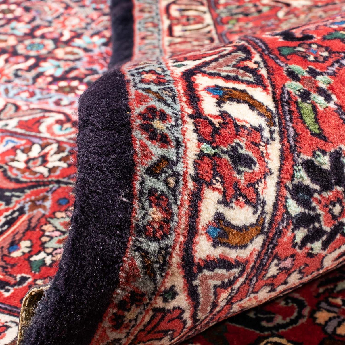 Persisk tæppe - Bijar - 355 x 246 cm - lysrød