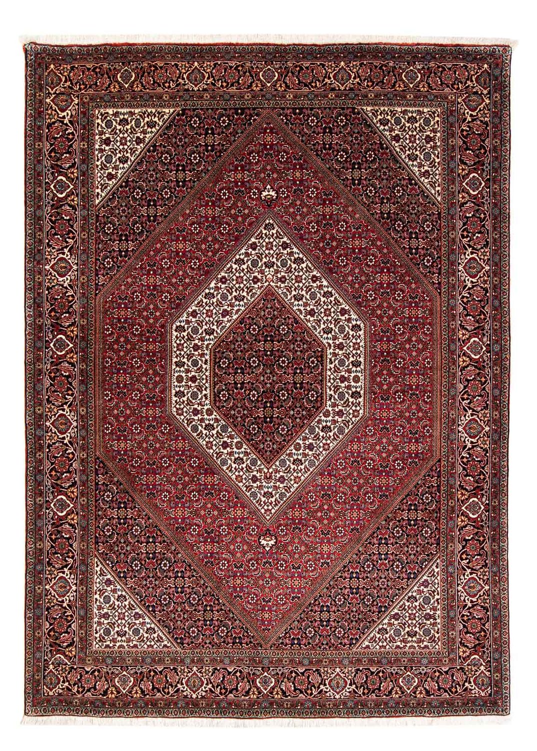 Persisk tæppe - Bijar - 229 x 170 cm - rød