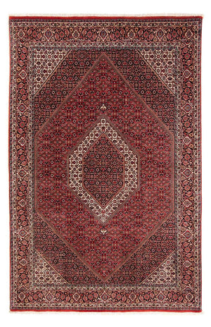 Persisk tæppe - Bijar - 250 x 170 cm - mørkerød