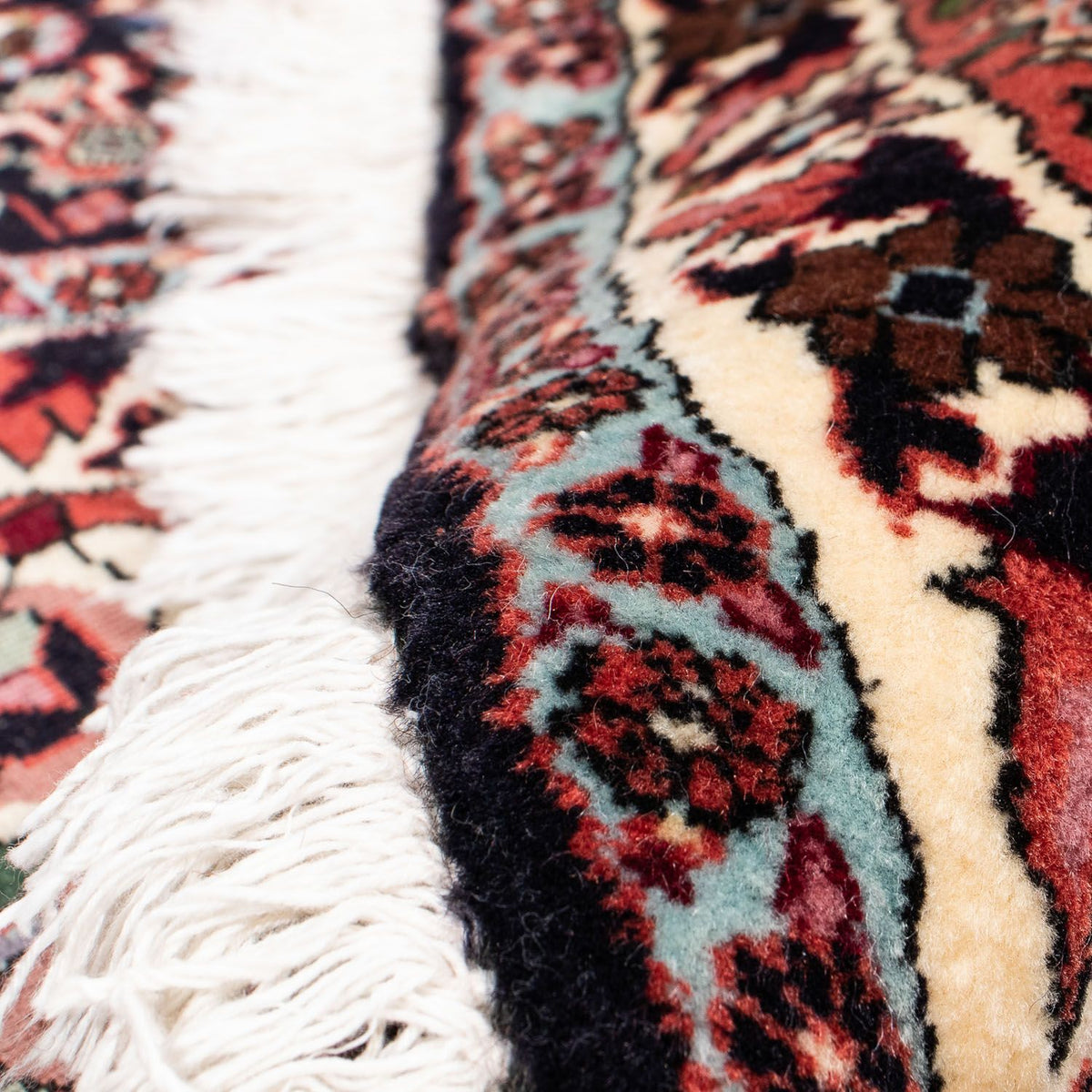 Persisk tæppe - Bijar rundt  - 260 x 260 cm - mørkerød