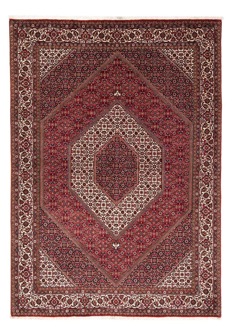 Persisk tæppe - Bijar - 246 x 171 cm - mørkerød