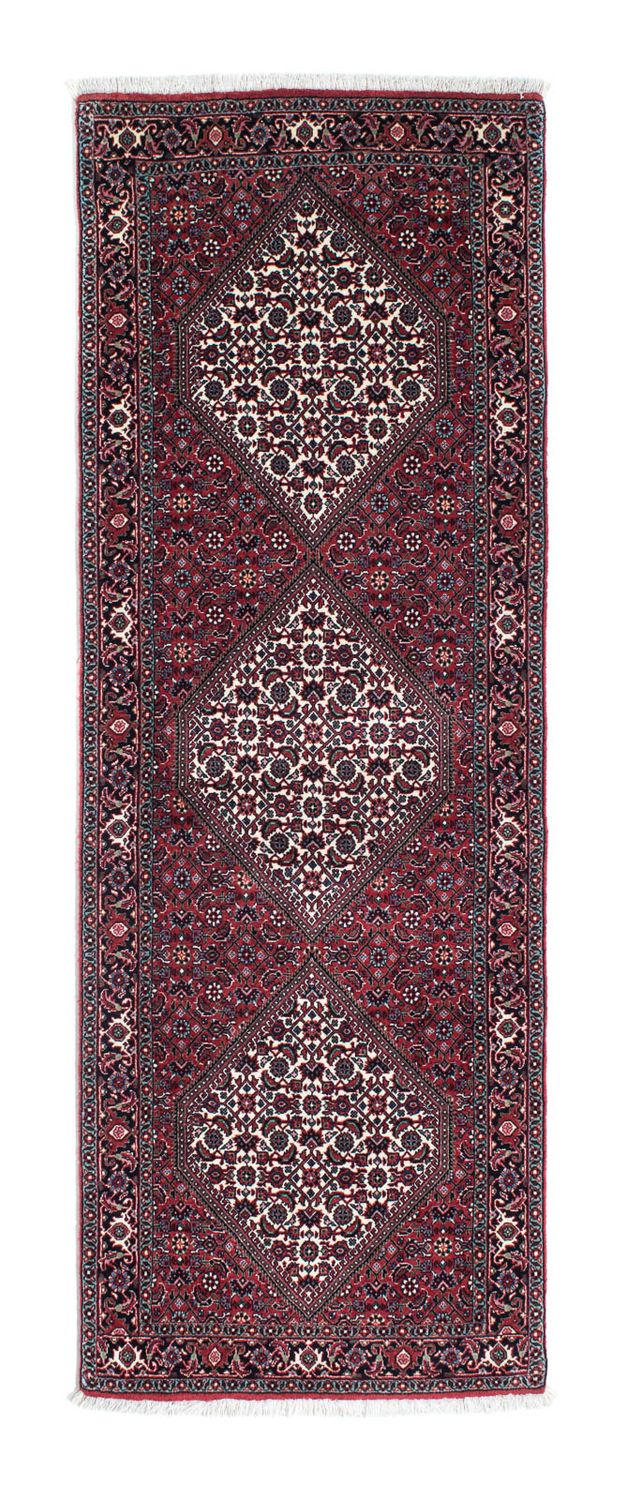 Løber Persisk tæppe - Bijar - 205 x 74 cm - mørkerød