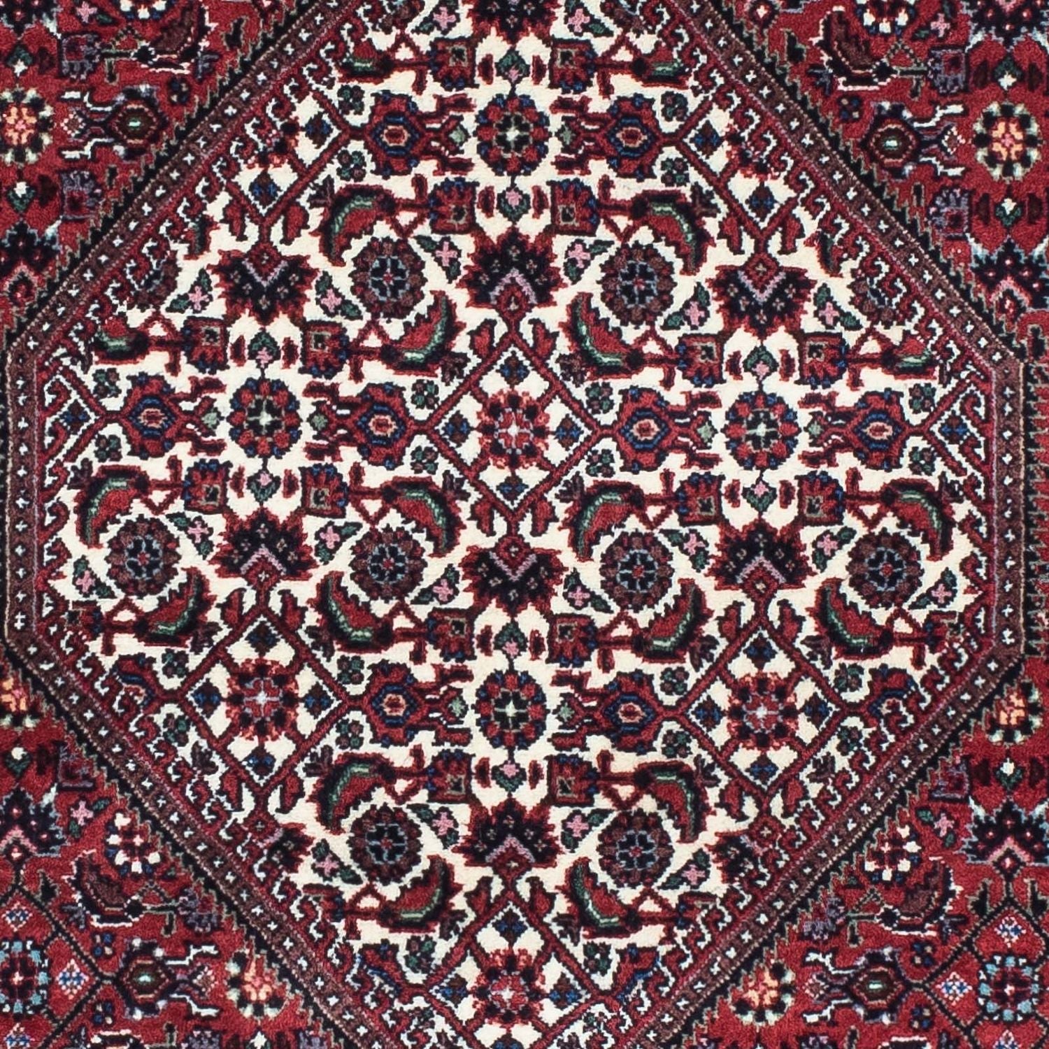 Løber Persisk tæppe - Bijar - 205 x 74 cm - mørkerød