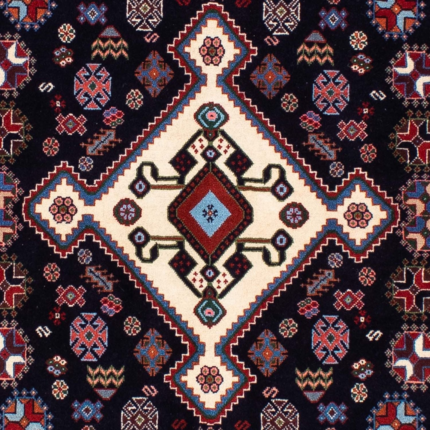 Gabbeh-tæppe - Kashkuli Persisk - 212 x 143 cm - mørkeblå