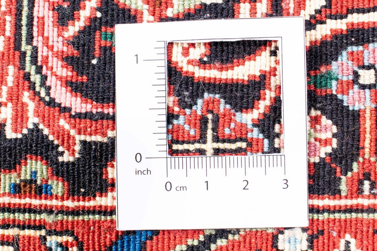 Persisk tæppe - Bijar - 348 x 252 cm - mørkerød