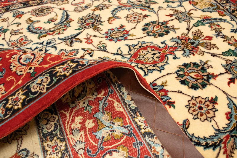 Persisk tæppe - Isfahan - Premium - 164 x 116 cm - beige