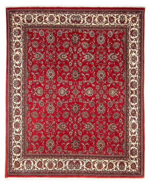 Persisk tæppe - Bijar - 284 x 241 cm - mørkerød