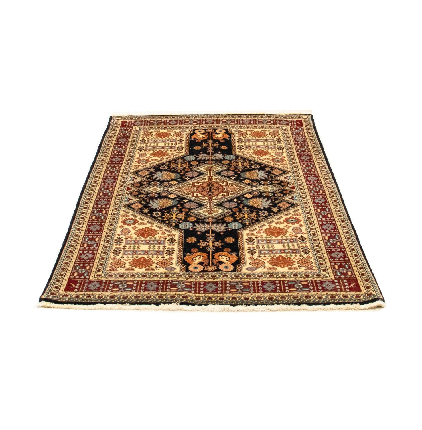 Persisk tæppe - Nomadisk - 138 x 102 cm - sort