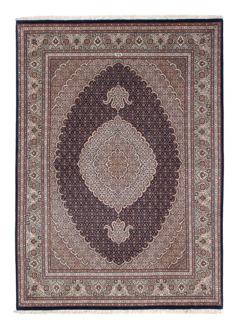 Persisk tæppe - Tabriz - 213 x 151 cm - mørkeblå