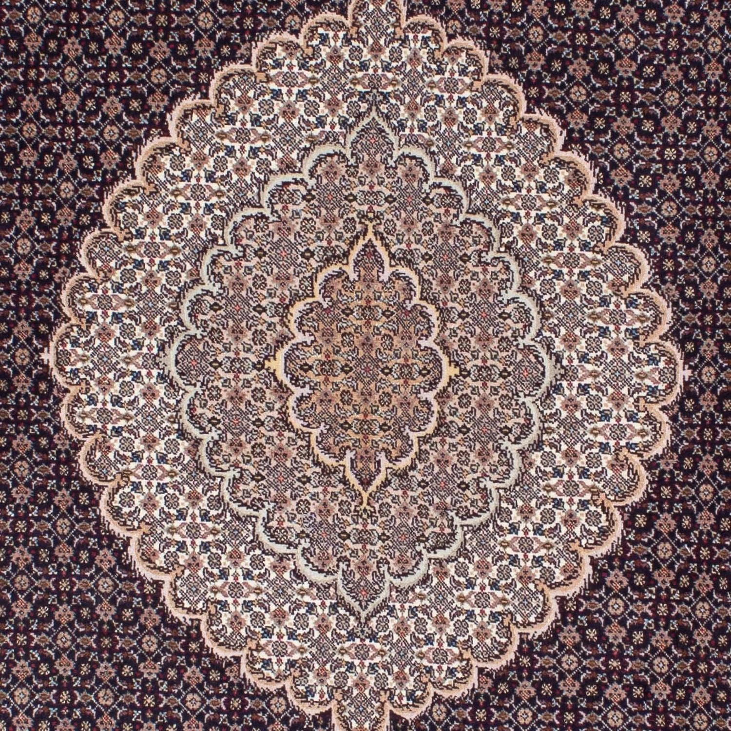 Persisk tæppe - Tabriz - 213 x 151 cm - mørkeblå