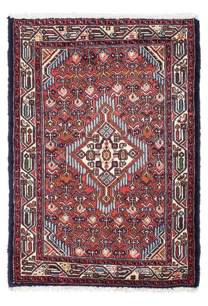Persisk tæppe - Nomadisk - 122 x 81 cm - lysrød