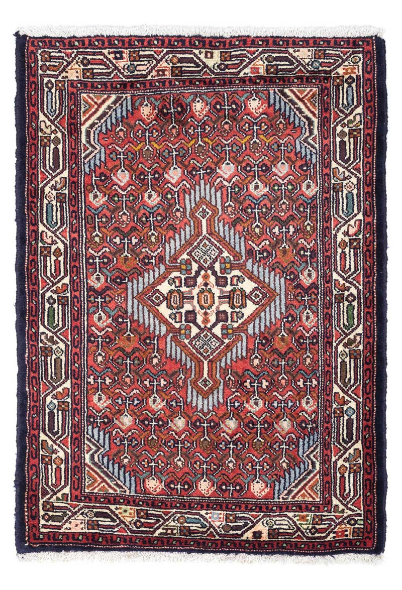 Persisk tæppe - Nomadisk - 122 x 81 cm - lysrød