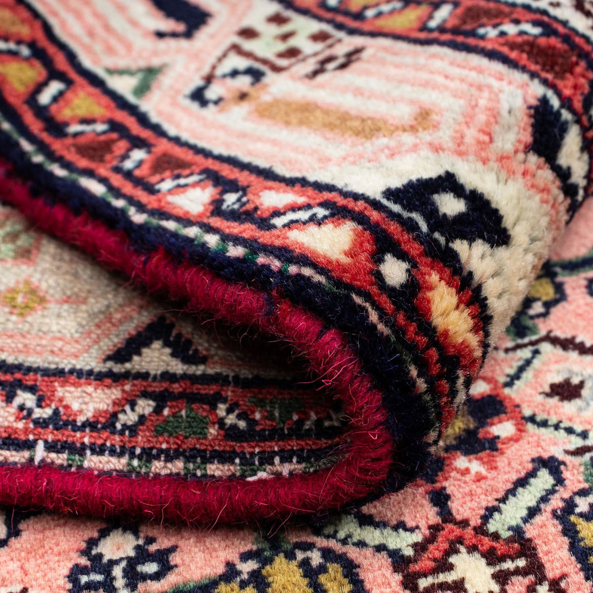 Persisk tæppe - Nomadisk - 115 x 71 cm - lysrød