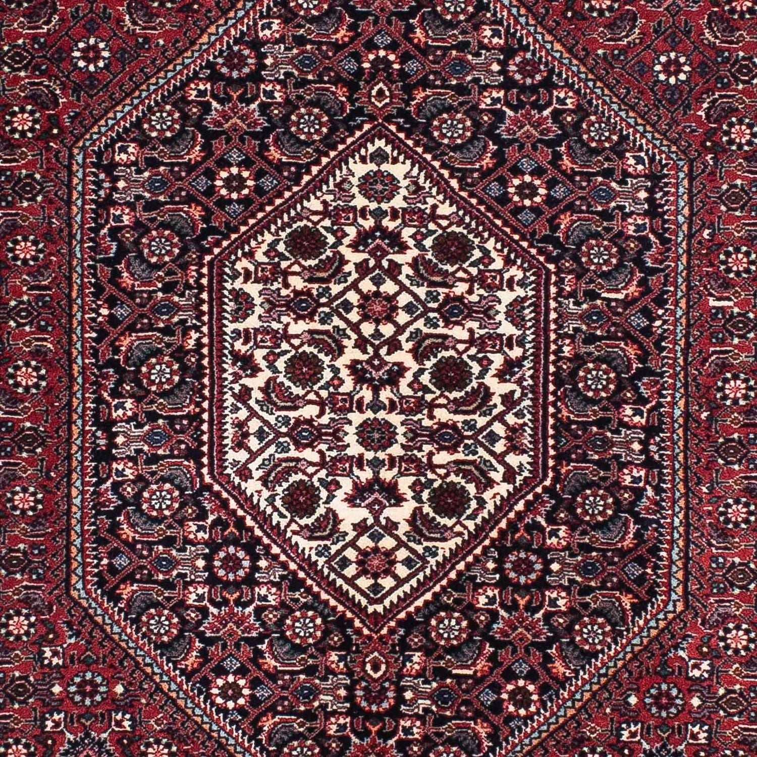 Løber Persisk tæppe - Bijar - 201 x 100 cm - mørkerød