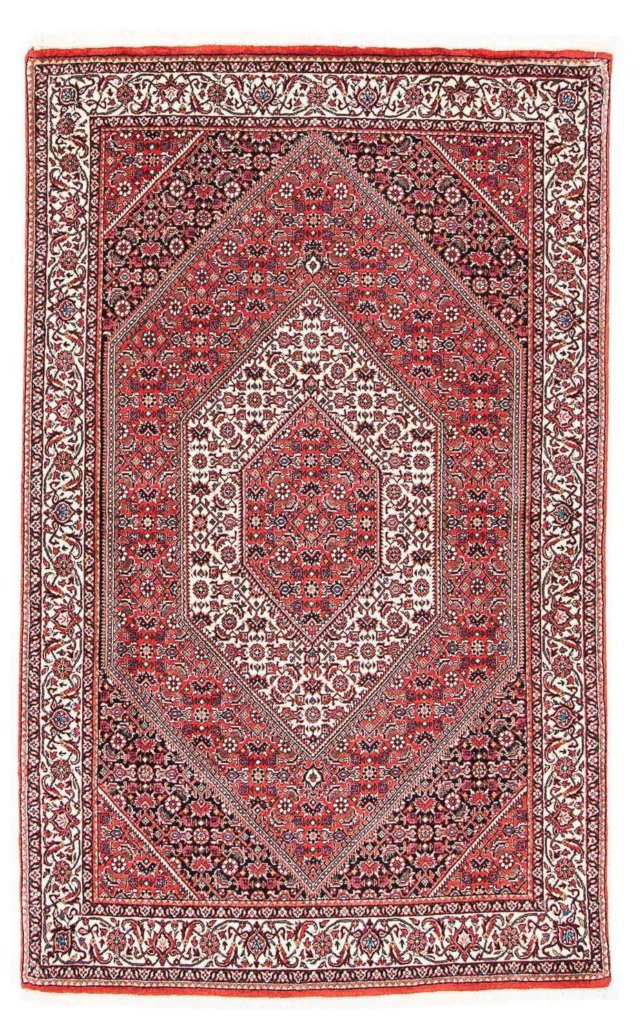 Persisk tæppe - Bijar - 175 x 108 cm - lysrød