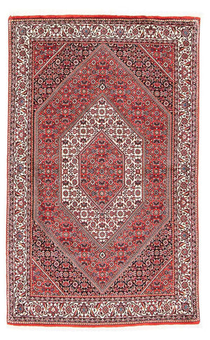 Persisk tæppe - Bijar - 175 x 108 cm - lysrød