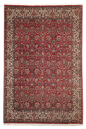 Persisk tæppe - Bijar - 286 x 202 cm - mørkerød